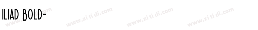 Iliad Bold字体转换